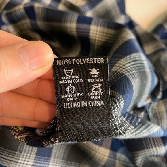 Dixxon Shirt Womens S Small Navy Black Snap Buttons Performance Flannel Company - Picture 11 of 13